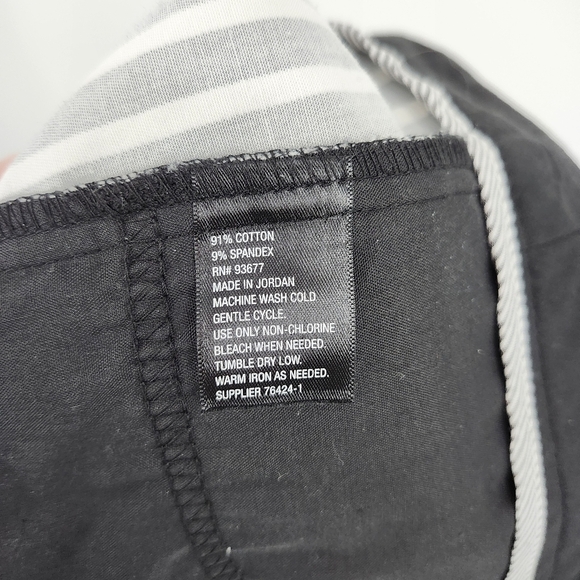 Worthington Womens Cotton Pant Size 16 Black White Bold Stripe Ankle Career Work - Picture 7 of 7